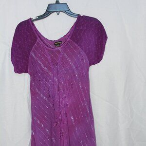 Purple Asymmetrical Ruffled dress